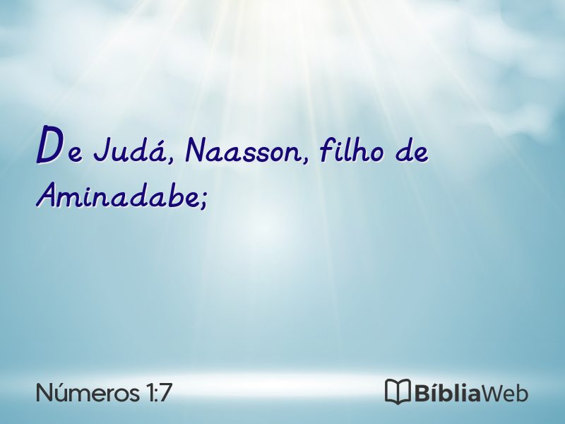 Números 1:7 em imagem para compartilhar