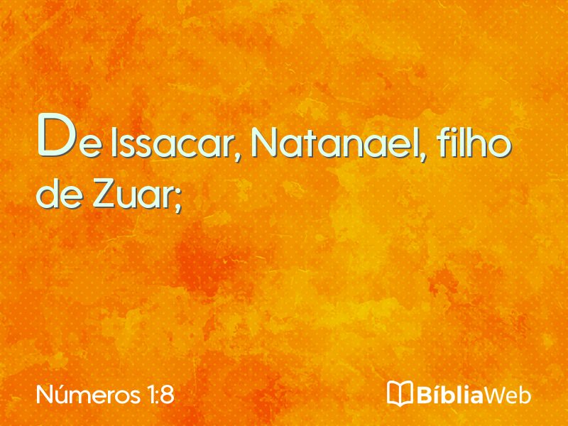 Números 1:8 em imagem para compartilhar