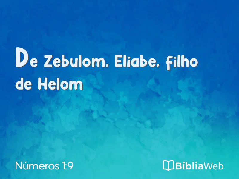 Números 1:9 em imagem para compartilhar
