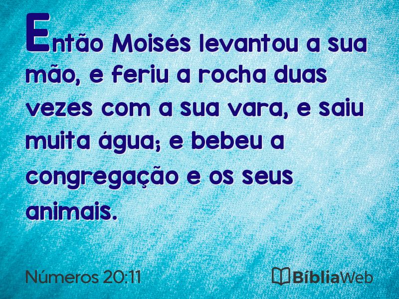 Números 20:11 em imagem para compartilhar