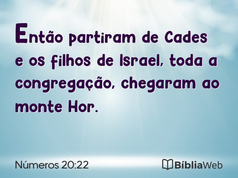 Números 20:22 em imagem para compartilhar