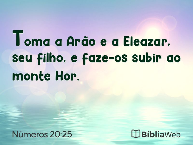 Números 20:25 em imagem para compartilhar