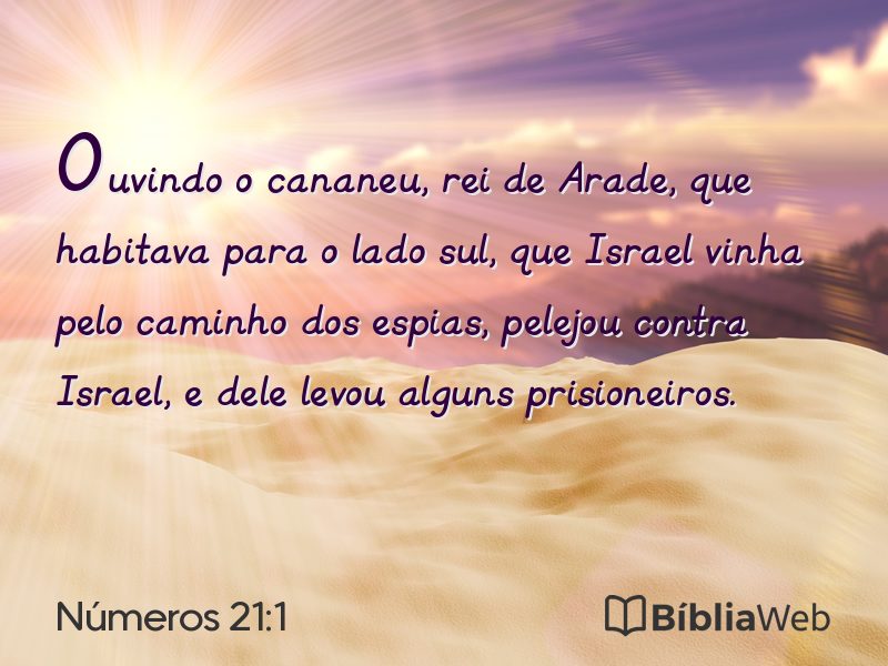 Números 21:1 em imagem para compartilhar