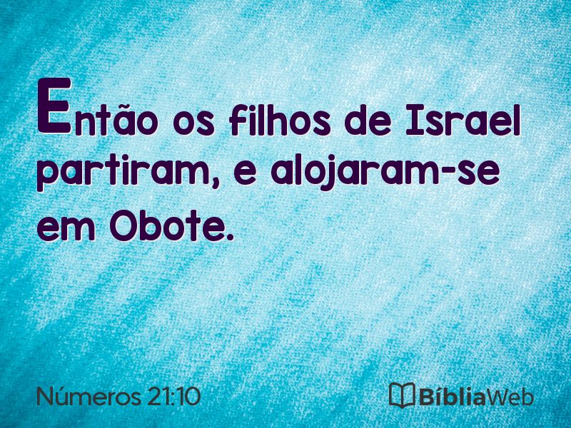 Números 21:10 em imagem para compartilhar