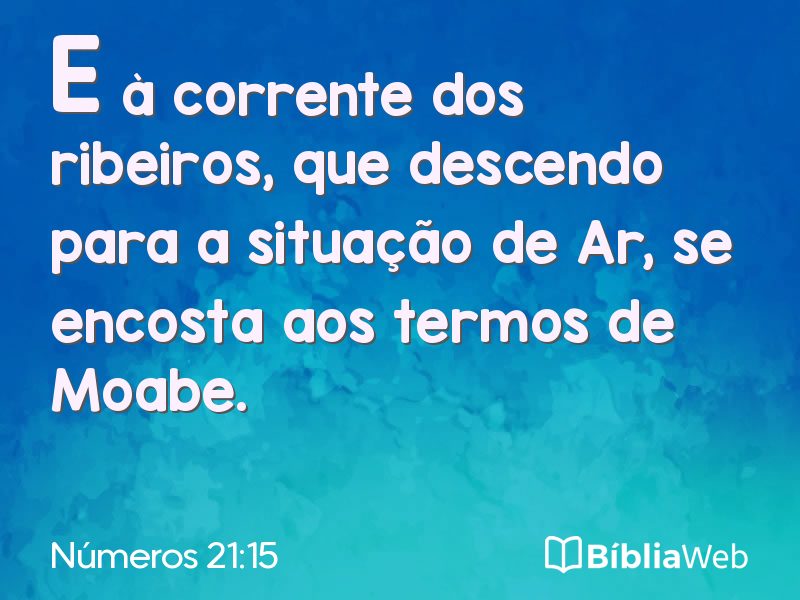 Números 21:15 em imagem para compartilhar