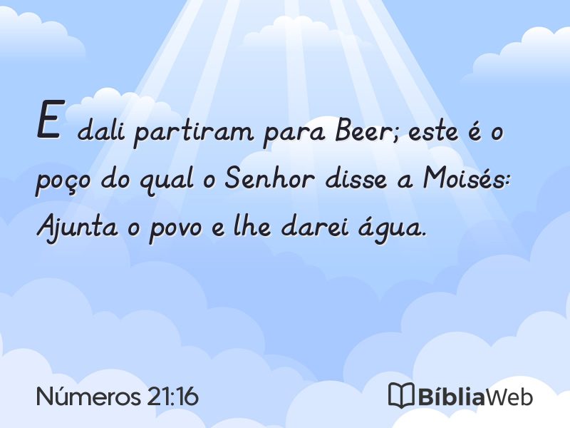Números 21:16 em imagem para compartilhar