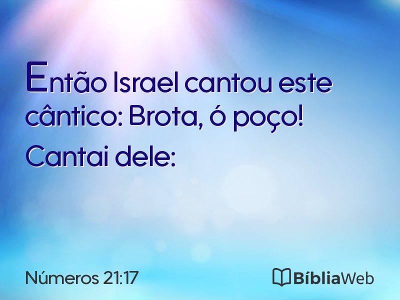 Números 21:17 em imagem para compartilhar
