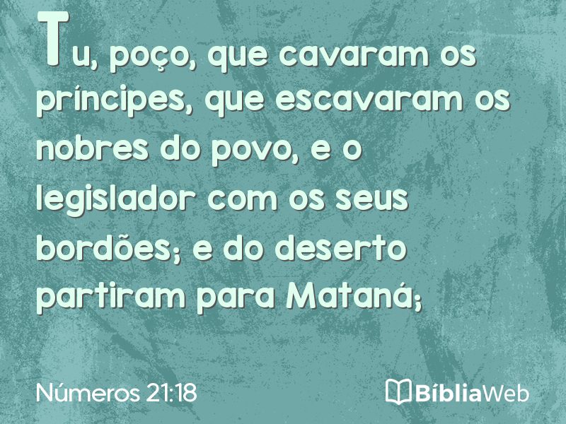 Números 21:18 em imagem para compartilhar