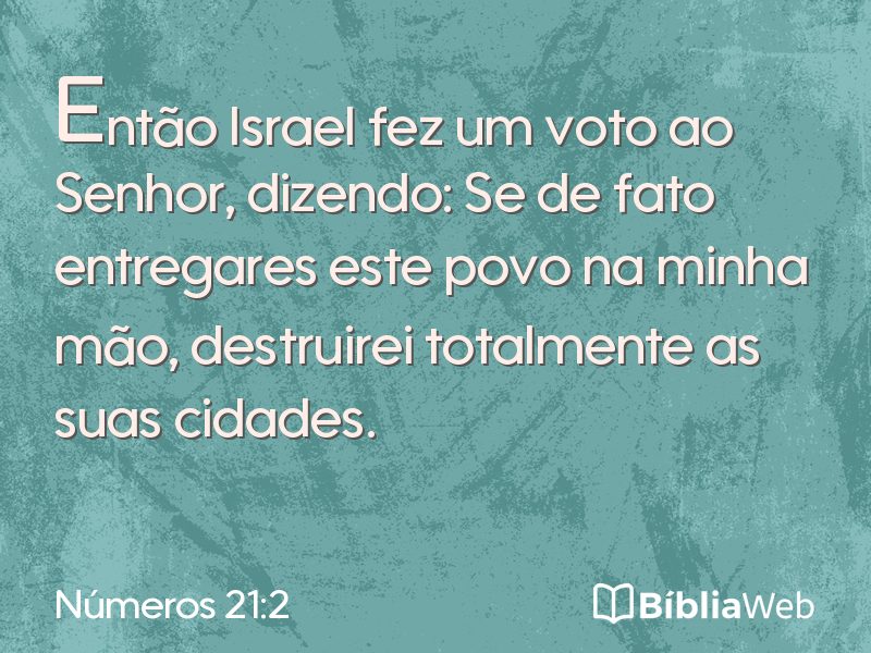 Números 21:2 em imagem para compartilhar