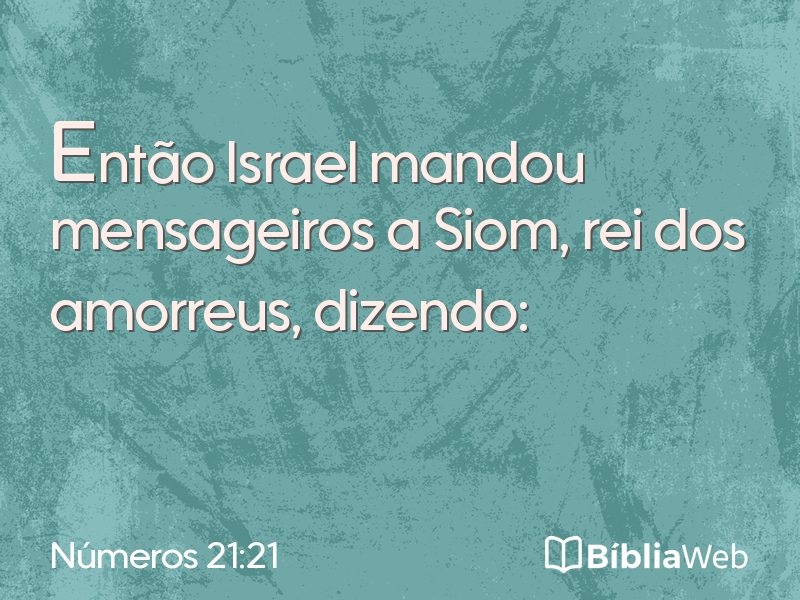Números 21:21 em imagem para compartilhar