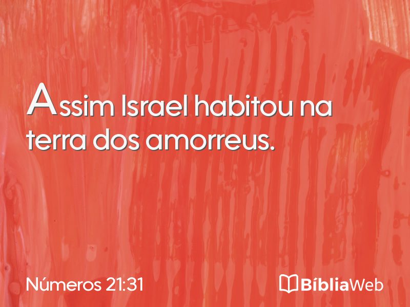 Números 21:31 em imagem para compartilhar