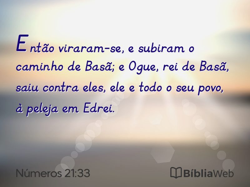 Números 21:33 em imagem para compartilhar