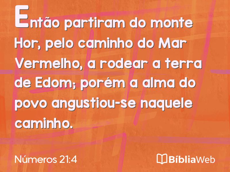 Números 21:4 em imagem para compartilhar