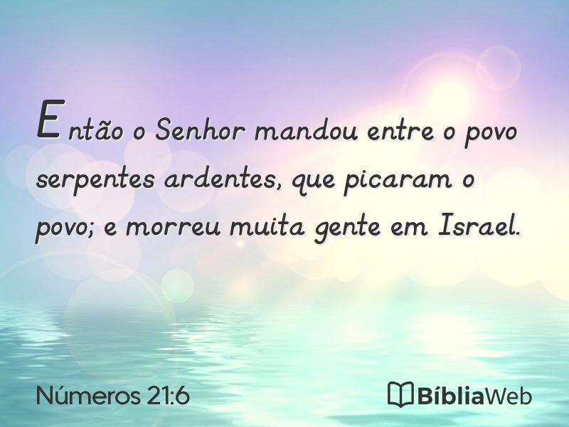 Números 21:6 em imagem para compartilhar