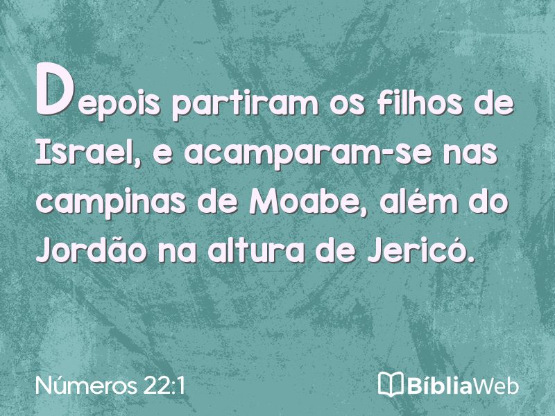 Números 22:1 em imagem para compartilhar
