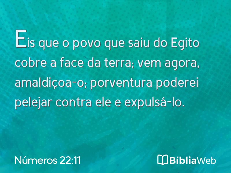 Números 22:11 em imagem para compartilhar