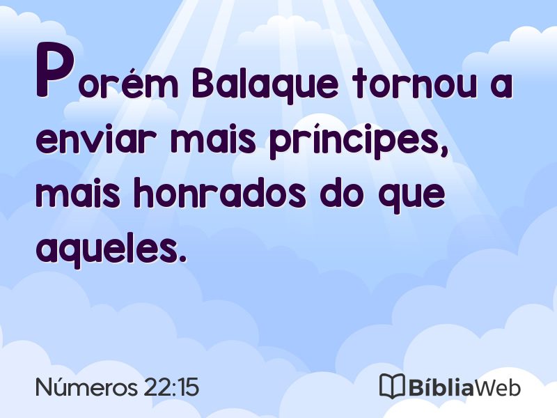 Números 22:15 em imagem para compartilhar
