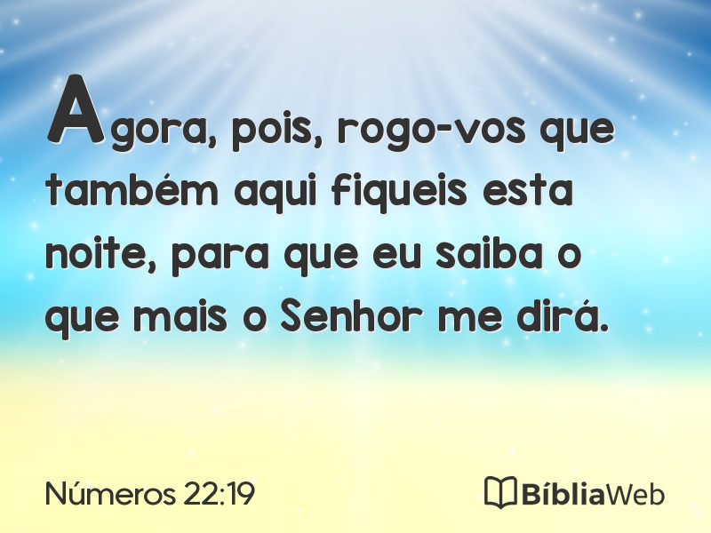 Números 22:19 em imagem para compartilhar