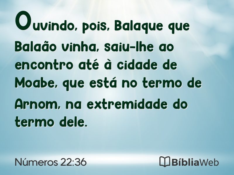 Números 22:36 em imagem para compartilhar