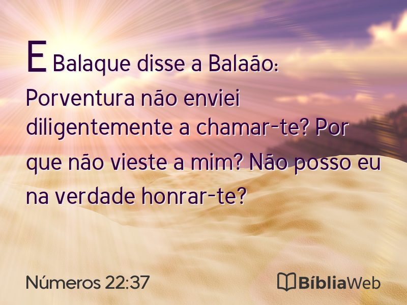 Números 22:37 em imagem para compartilhar
