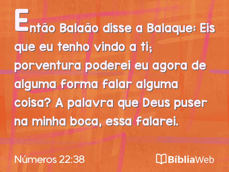 Números 22:38 em imagem para compartilhar