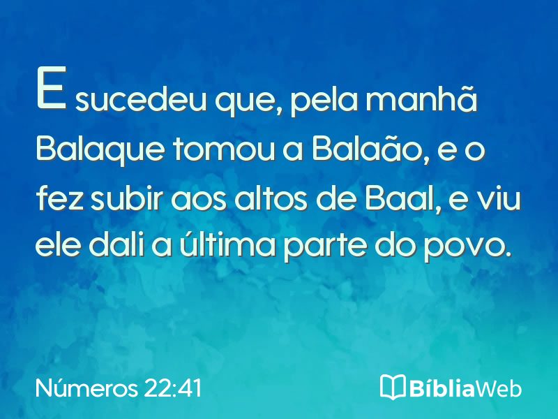 Números 22:41 em imagem para compartilhar