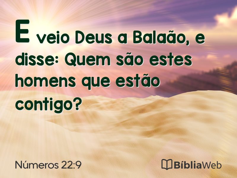 Números 22:9 em imagem para compartilhar