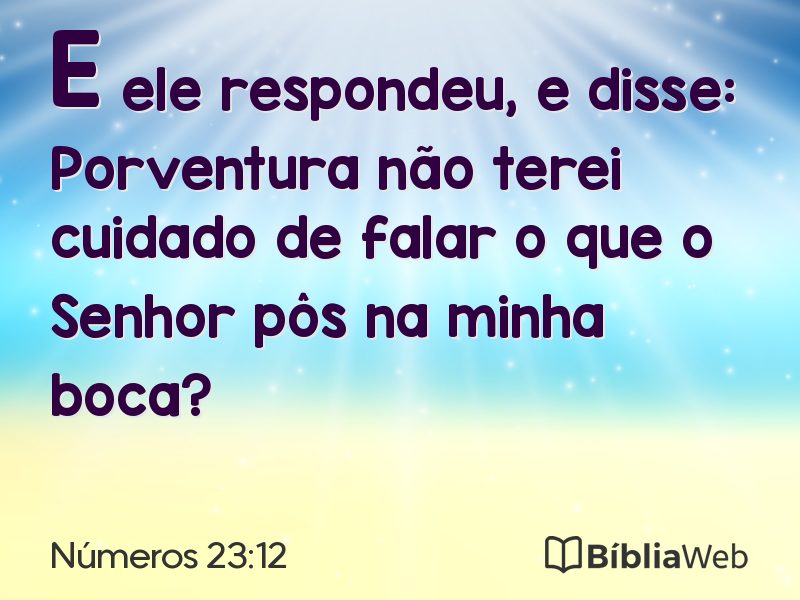 Números 23:12 em imagem para compartilhar
