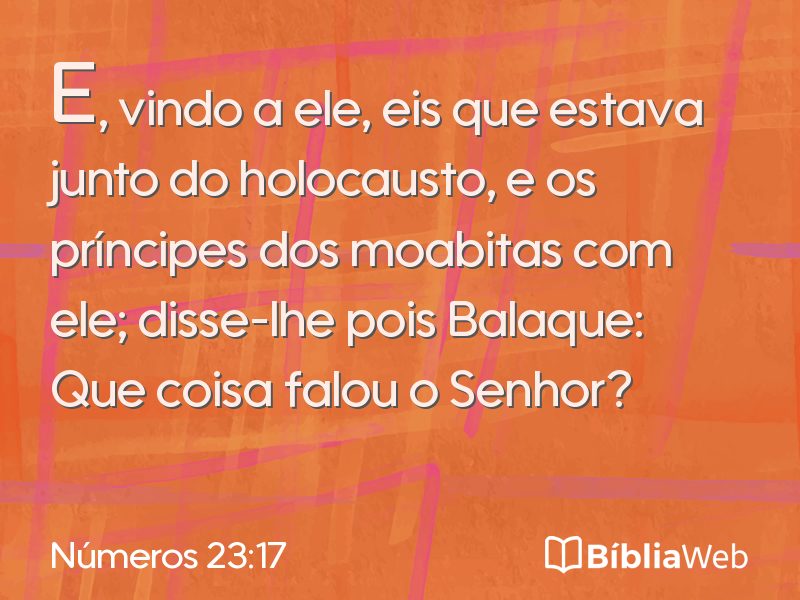 Números 23:17 em imagem para compartilhar