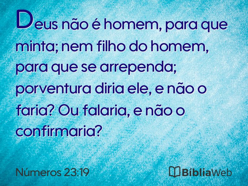 Números 23:19 em imagem para compartilhar