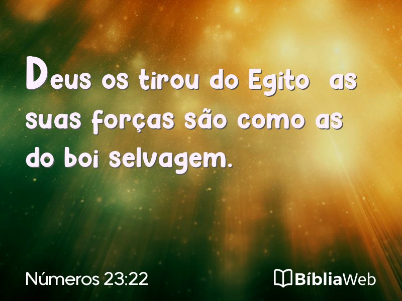 Números 23:22 em imagem para compartilhar