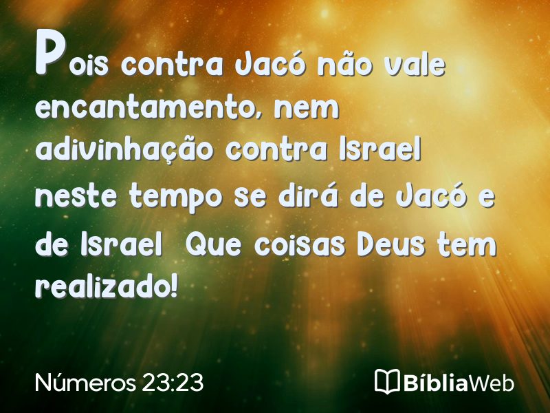 Números 23:23 em imagem para compartilhar