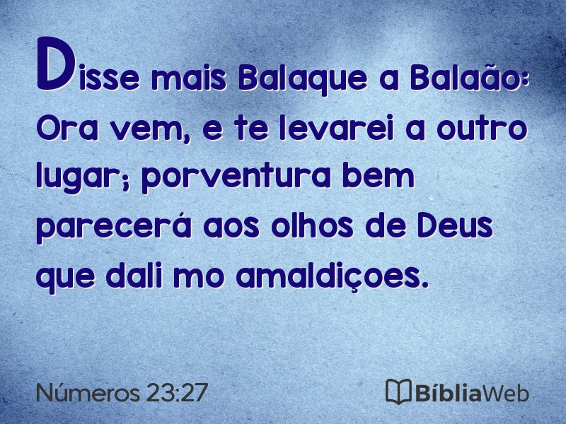 Números 23:27 em imagem para compartilhar