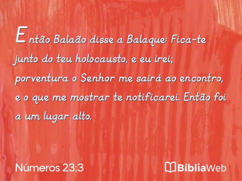 Números 23:3 em imagem para compartilhar