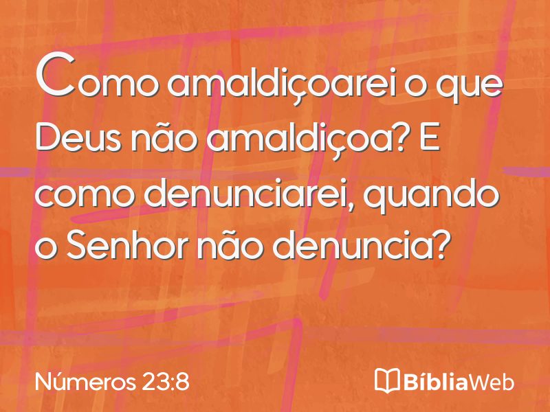 Números 23:8 em imagem para compartilhar