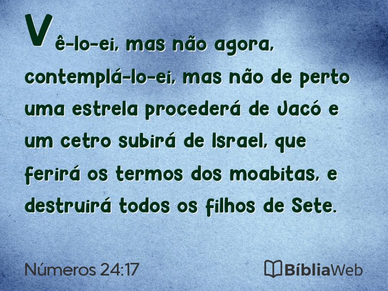 Números 24:17 em imagem para compartilhar