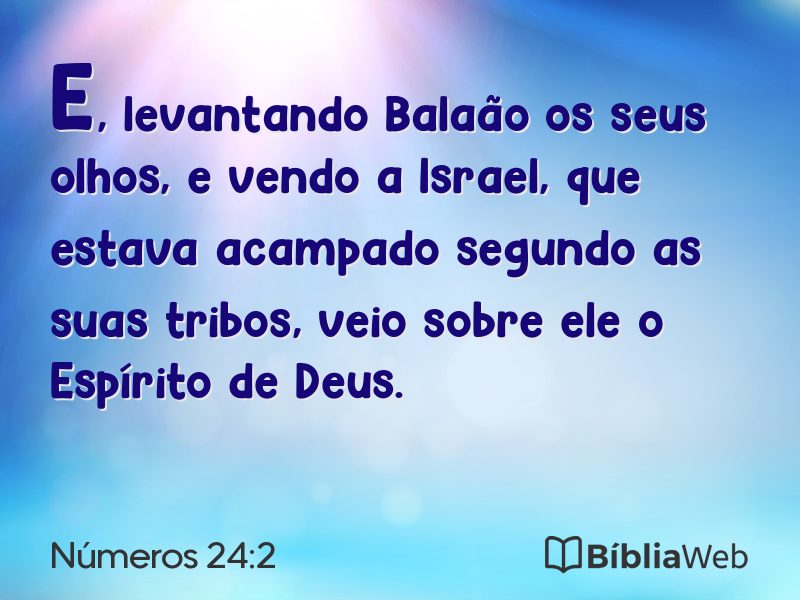 Números 24:2 em imagem para compartilhar