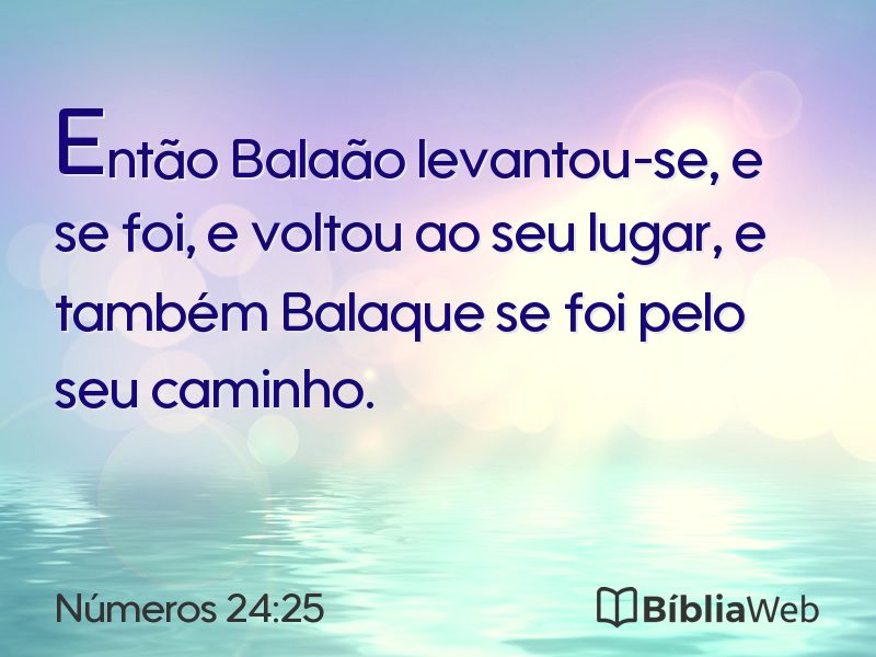 Números 24:25 em imagem para compartilhar