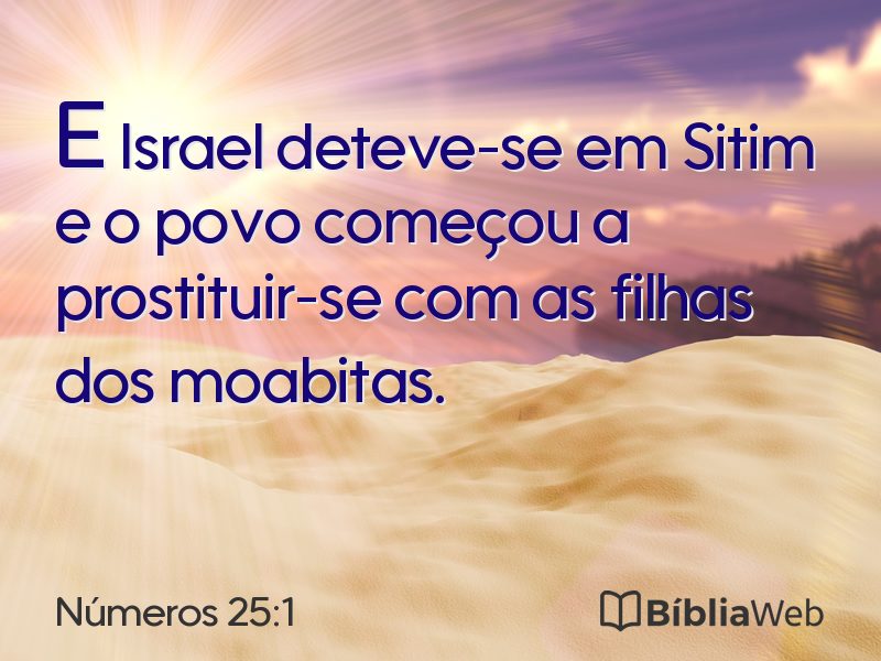Números 25:1 em imagem para compartilhar