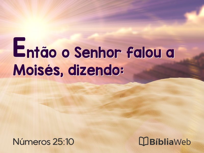 Números 25:10 em imagem para compartilhar