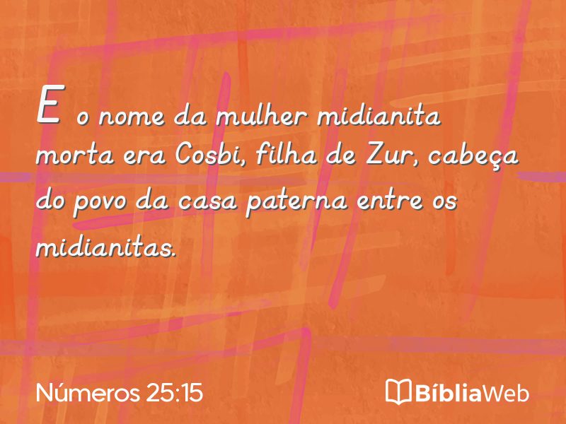 Números 25:15 em imagem para compartilhar