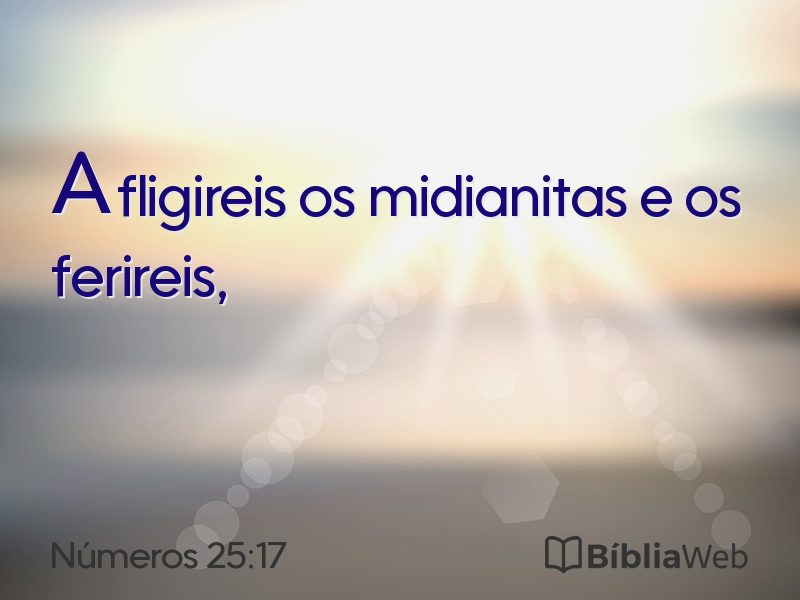 Números 25:17 em imagem para compartilhar