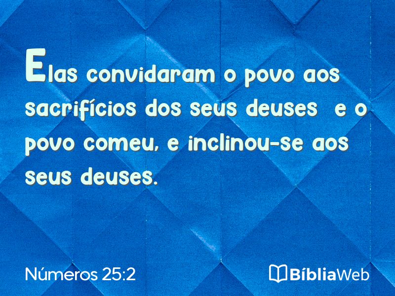Números 25:2 em imagem para compartilhar
