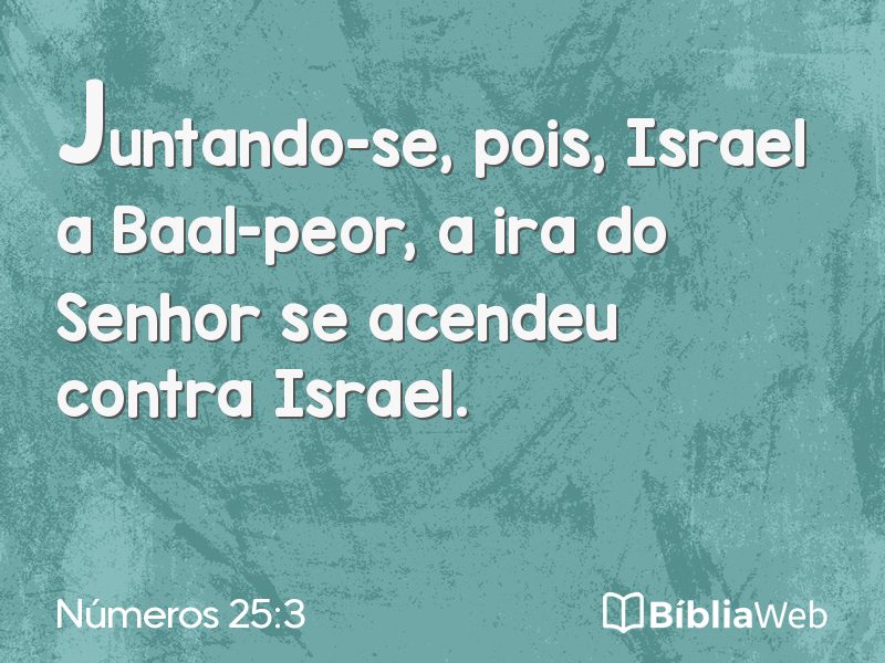 Números 25:3 em imagem para compartilhar