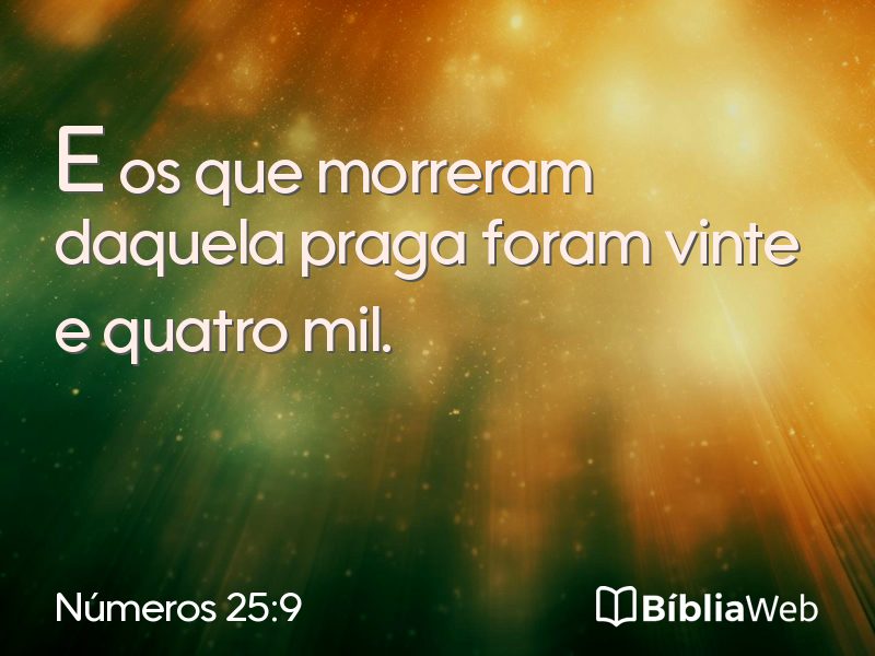 Números 25:9 em imagem para compartilhar