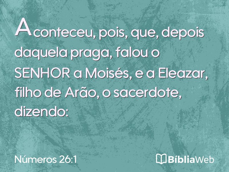 Números 26:1 em imagem para compartilhar