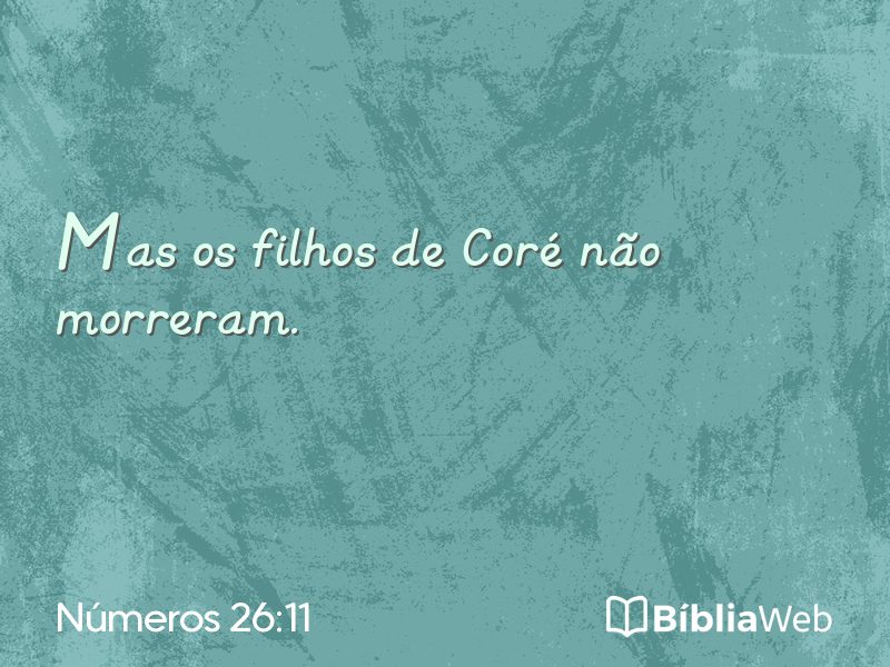 Números 26:11 em imagem para compartilhar