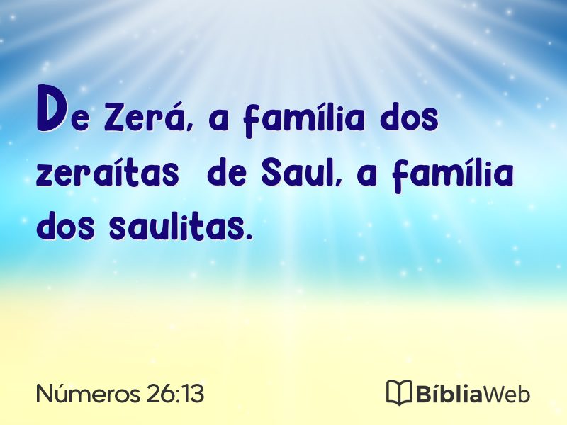 Números 26:13 em imagem para compartilhar