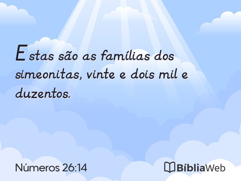 Números 26:14 em imagem para compartilhar