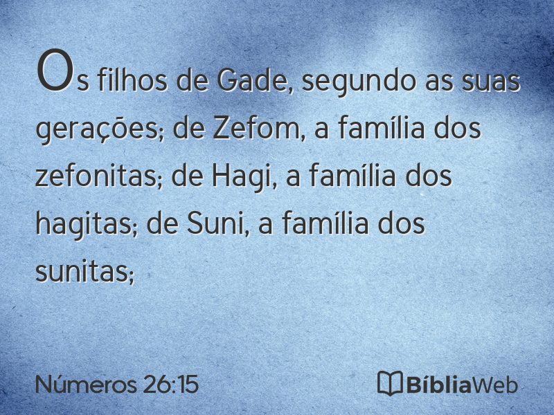 Números 26:15 em imagem para compartilhar